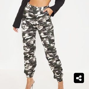 Gray Camo Cargo Pants